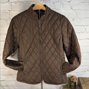 Eddie Bauer Brown Quilted Women's Puffer Jacket EUC